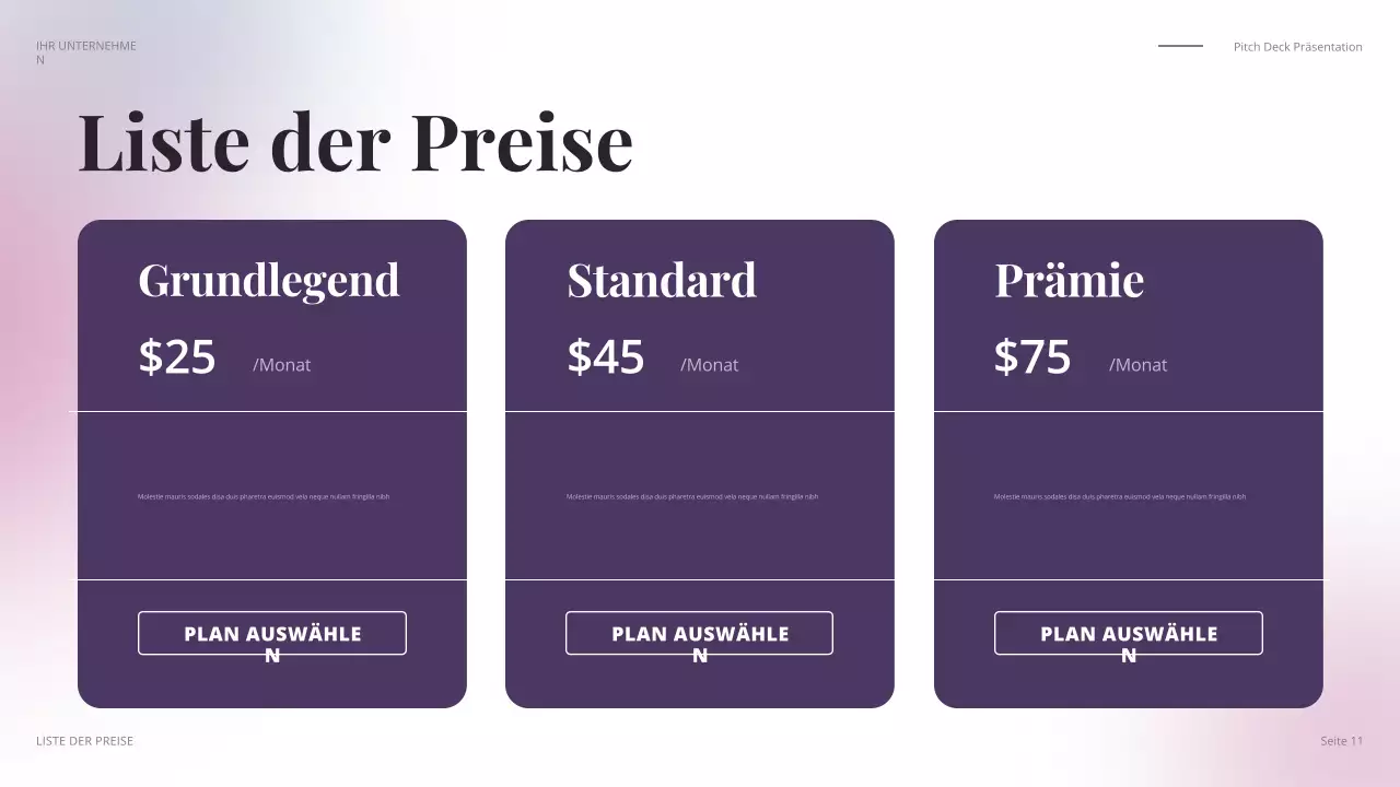 farbenfroher, moderner Geschäftsvortrag