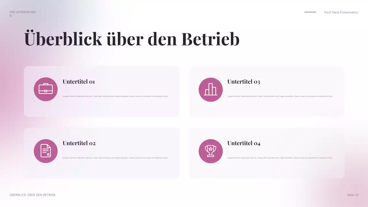 farbenfroher, moderner Geschäftsvortrag