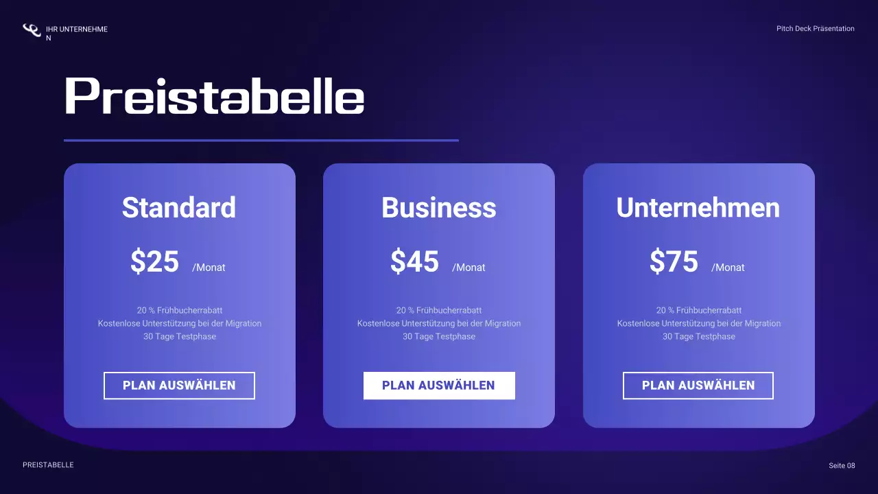 blaue Cybersicherheitspräsentation