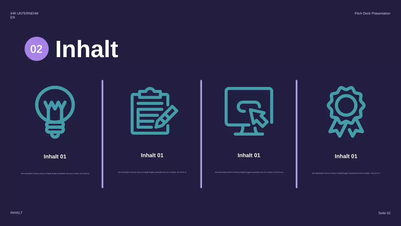 lila futuristische Sicherheitspräsentation