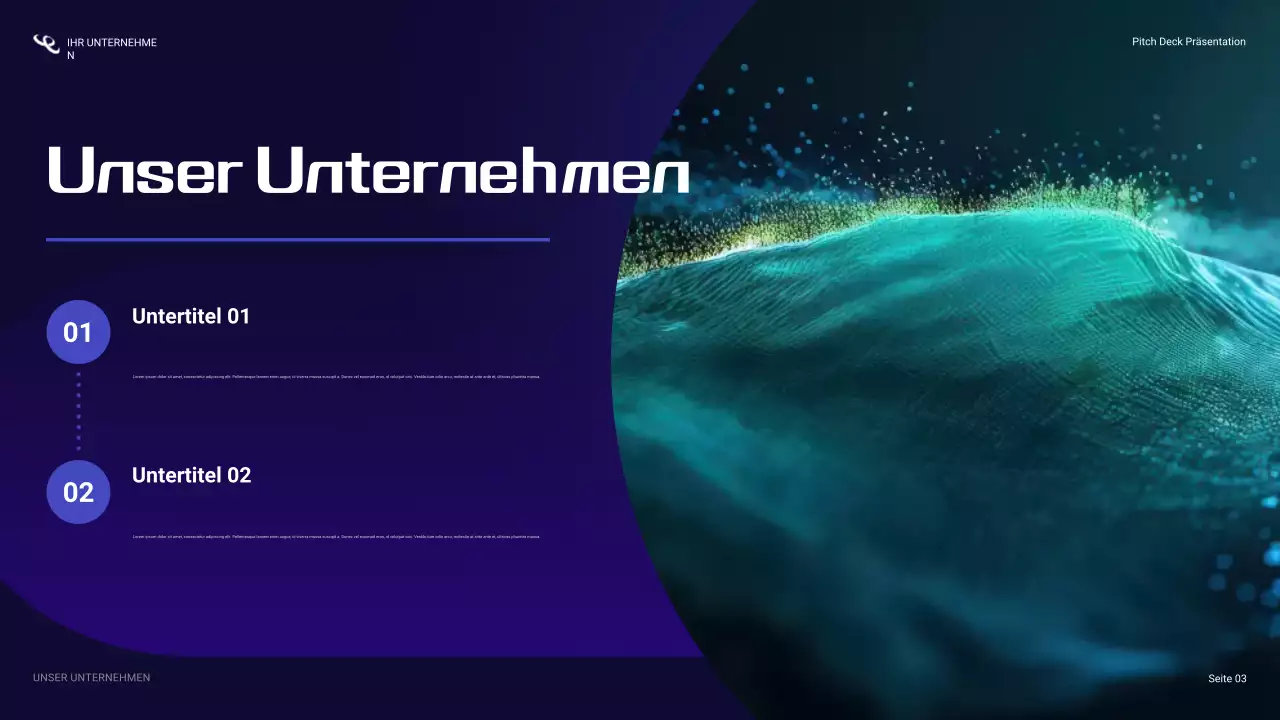 blaue Cybersicherheitspräsentation