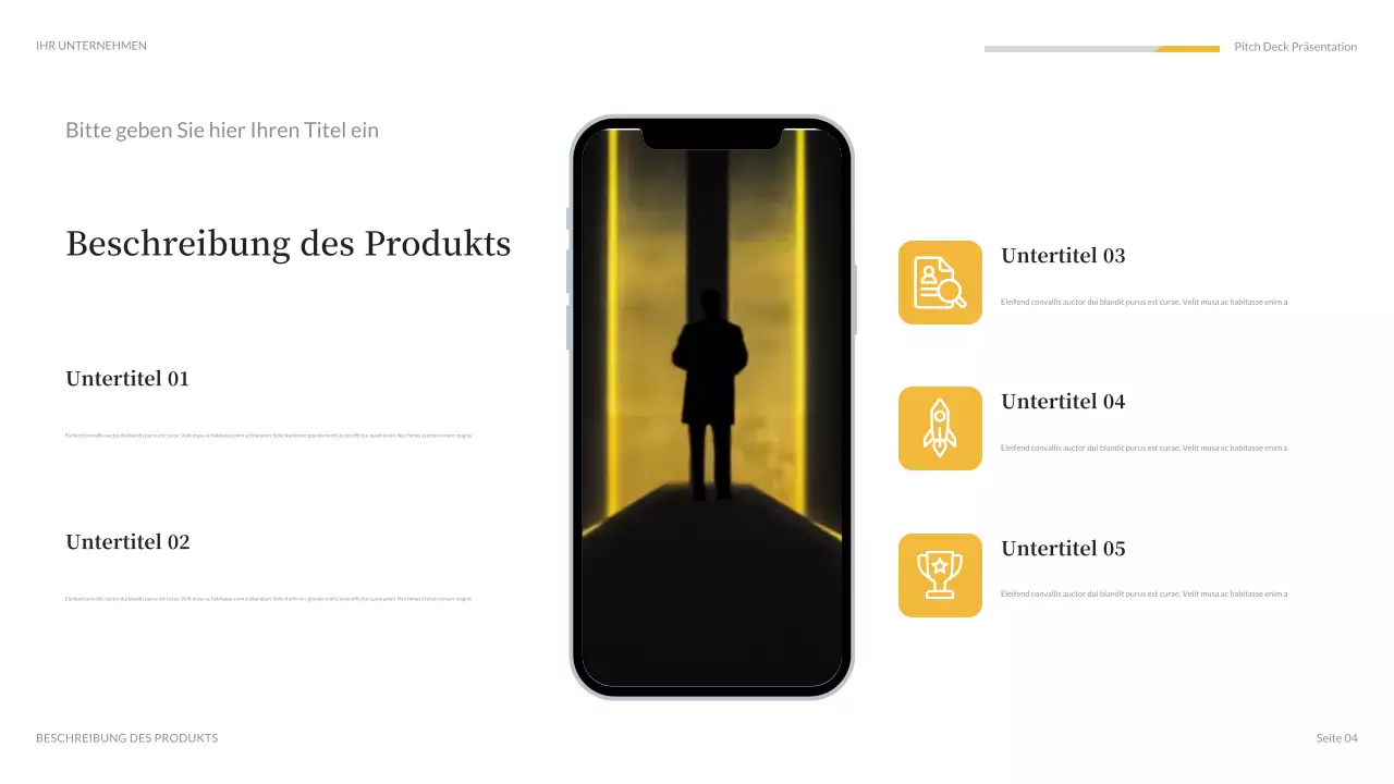 orange moderne Medienpräsentation