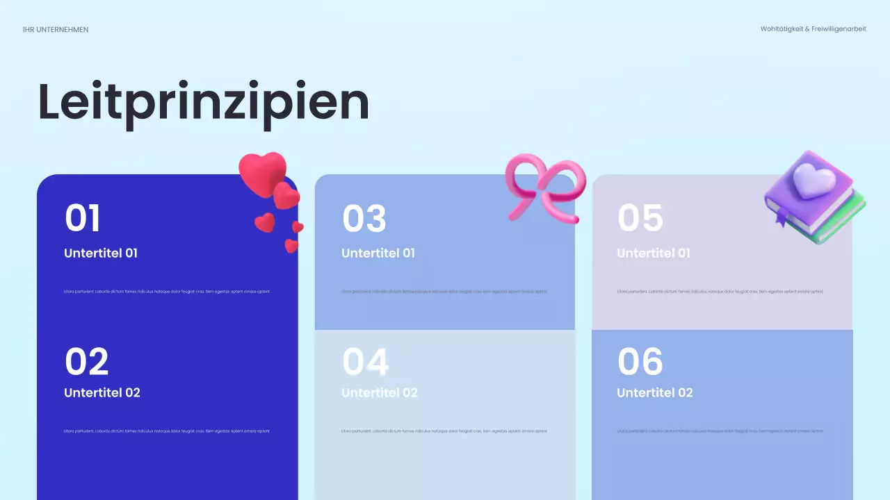 blaues modernes Fundraising-Dokument