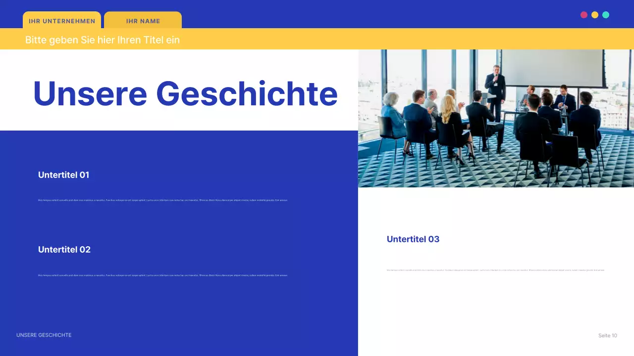 blaues modernes IT-Präsentationsdokument
