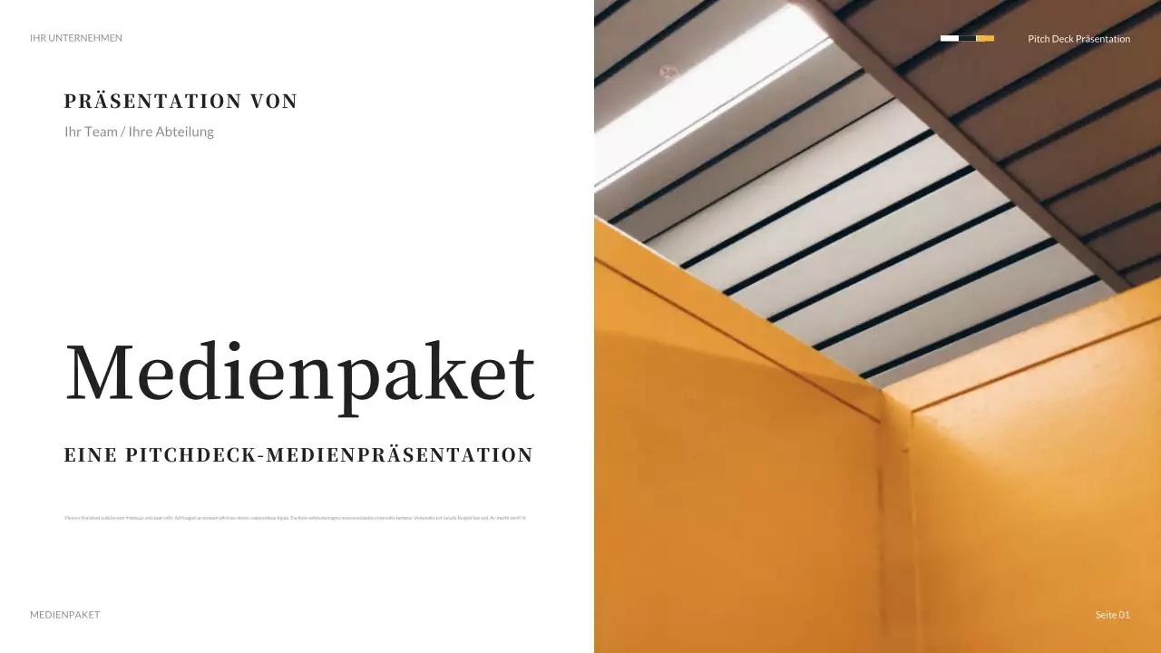 orange moderne Medienpräsentation