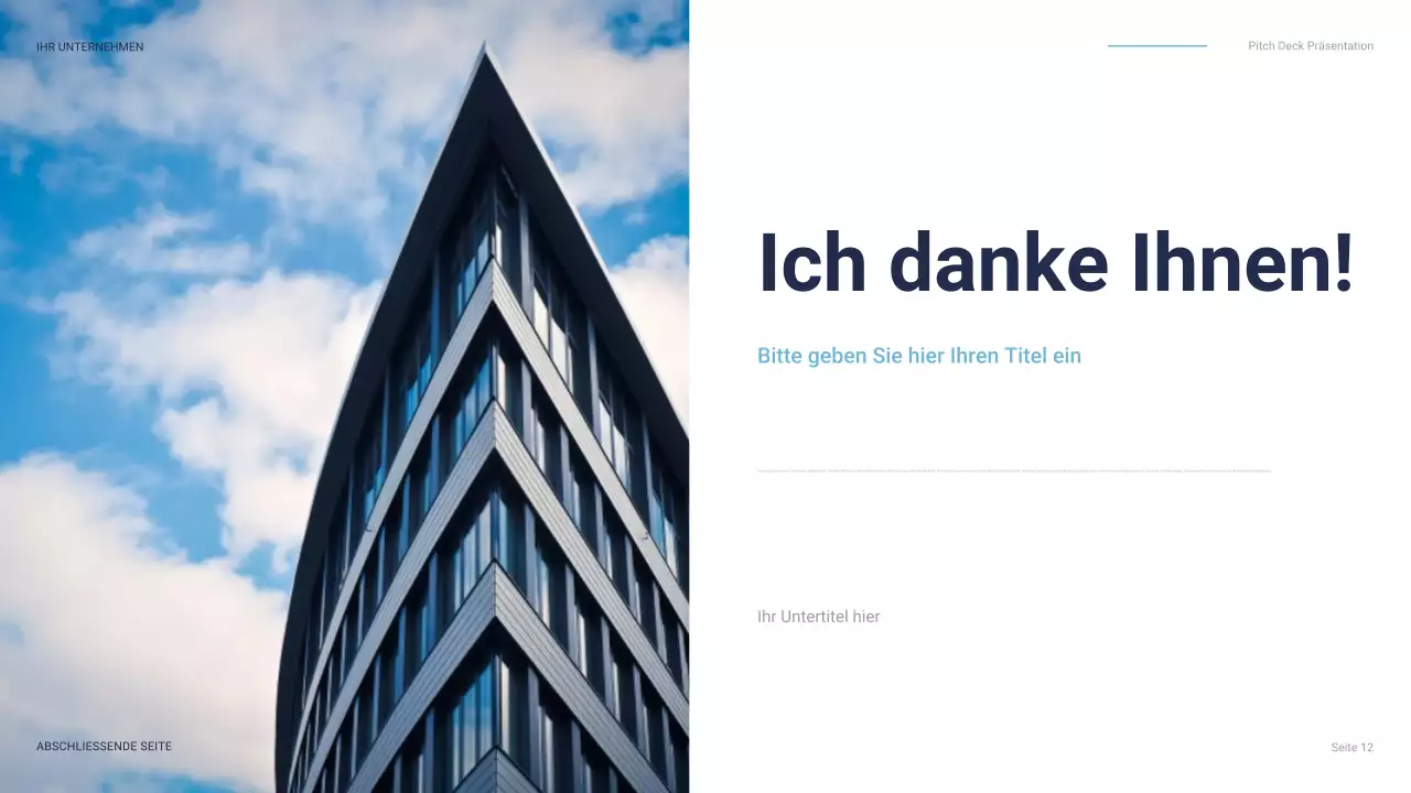 blauer moderner Business-Pitch