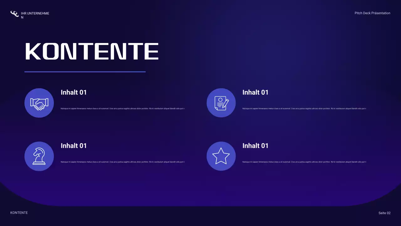 blaue Cybersicherheitspräsentation