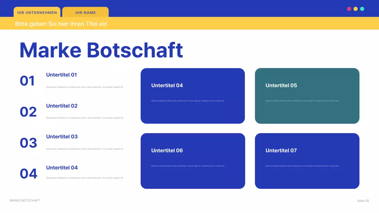 blaues modernes IT-Präsentationsdokument