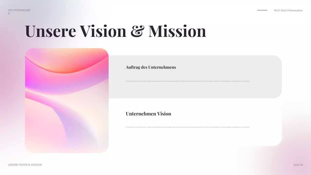 farbenfroher, moderner Geschäftsvortrag