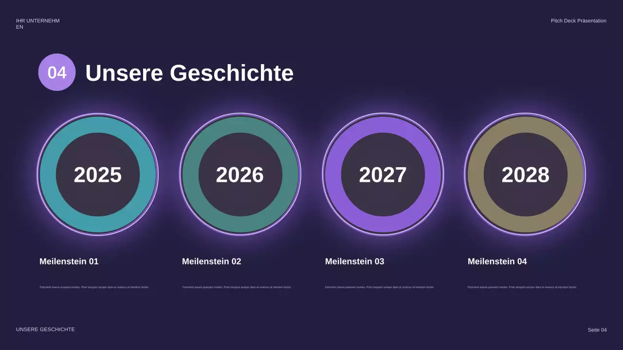lila futuristische Sicherheitspräsentation