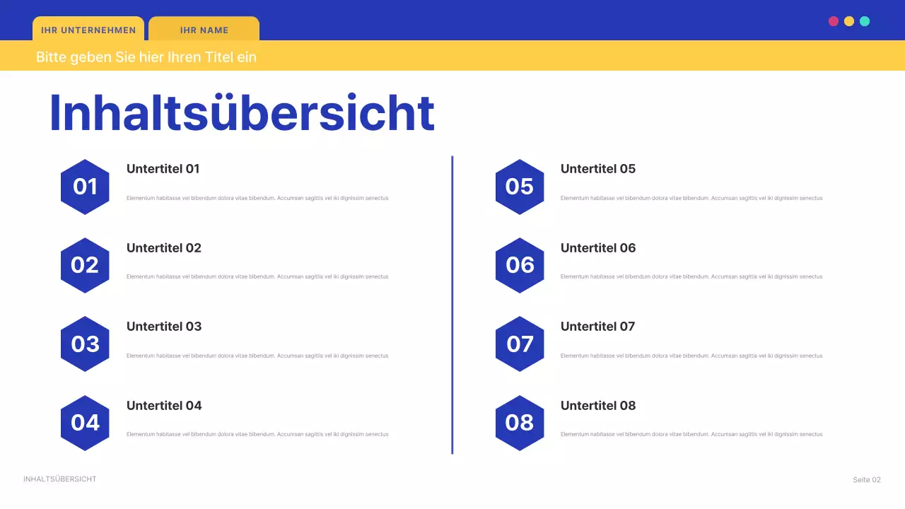 blaues modernes IT-Präsentationsdokument