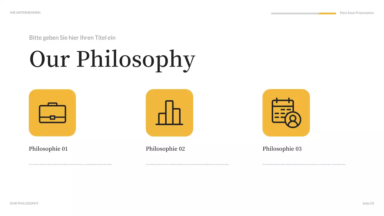 orange moderne Medienpräsentation