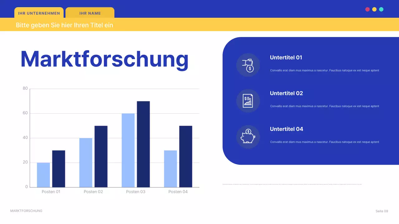 blaues modernes IT-Präsentationsdokument