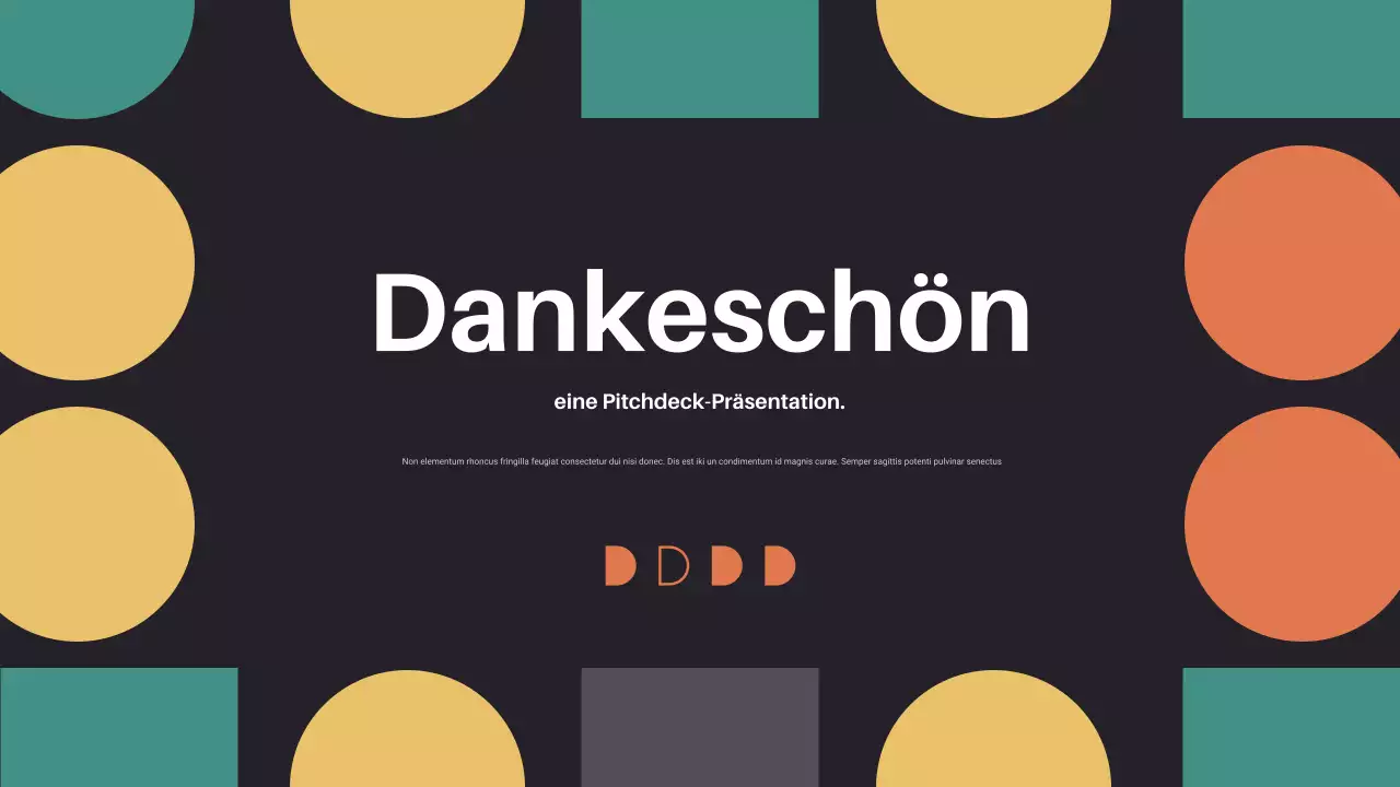 schwarzer geometrischer Firmen-Pitch