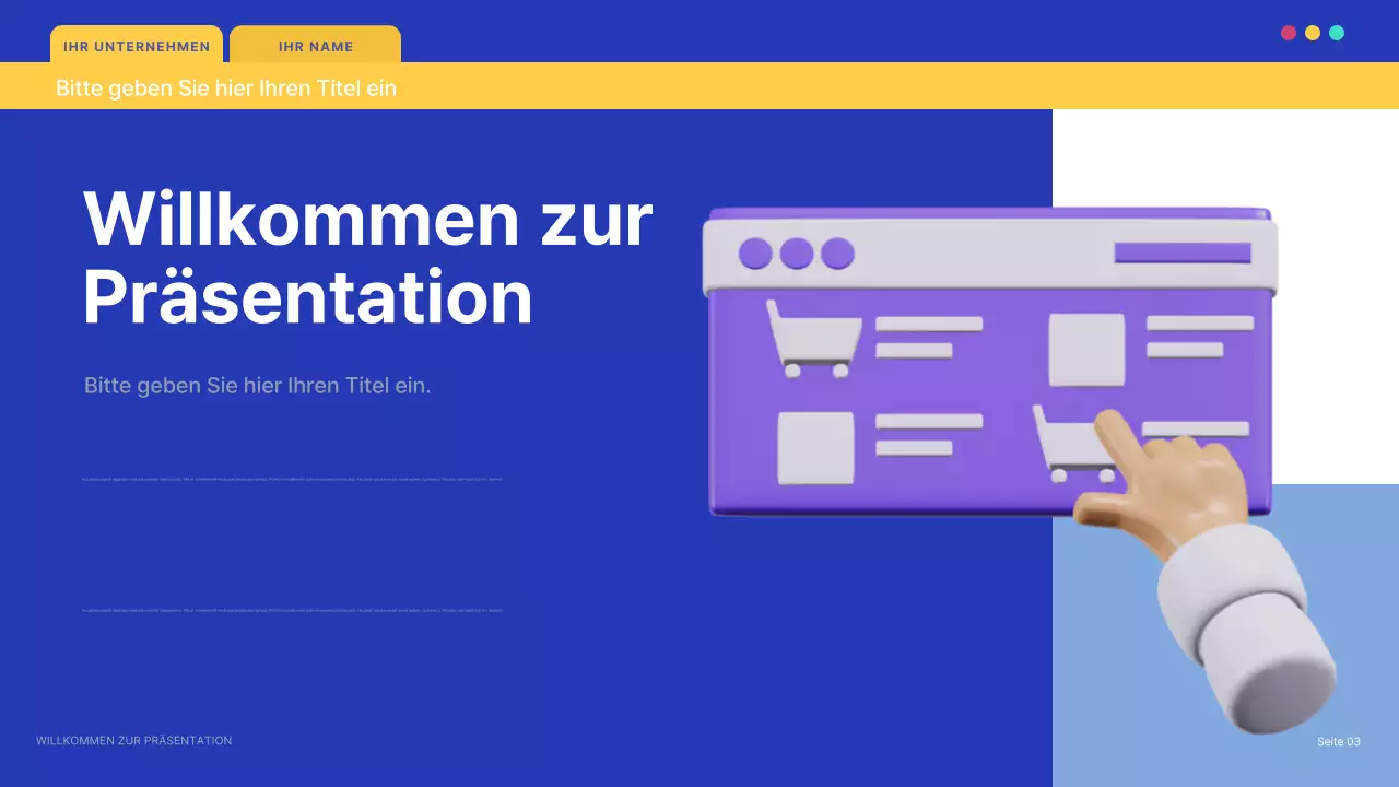 blaues modernes IT-Präsentationsdokument