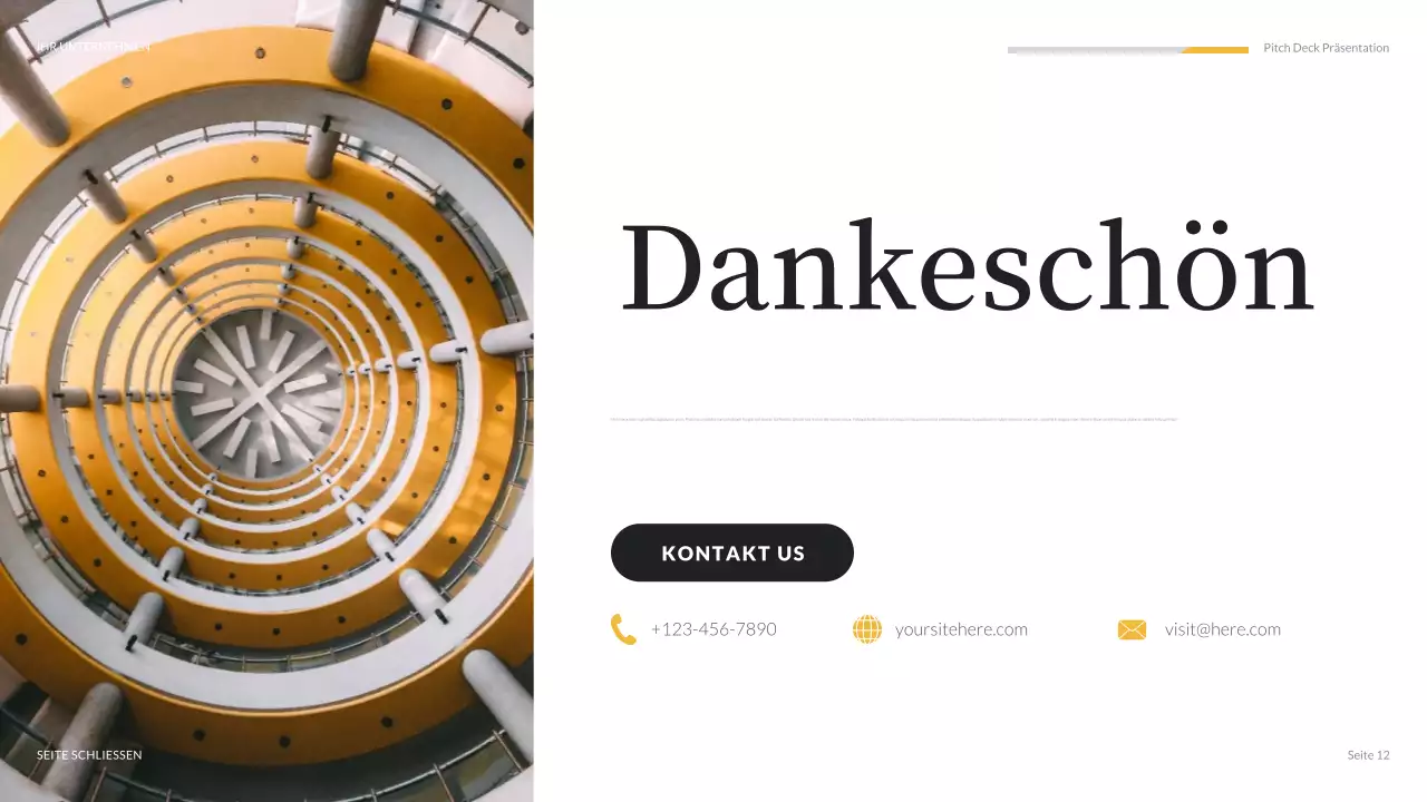 orange moderne Medienpräsentation