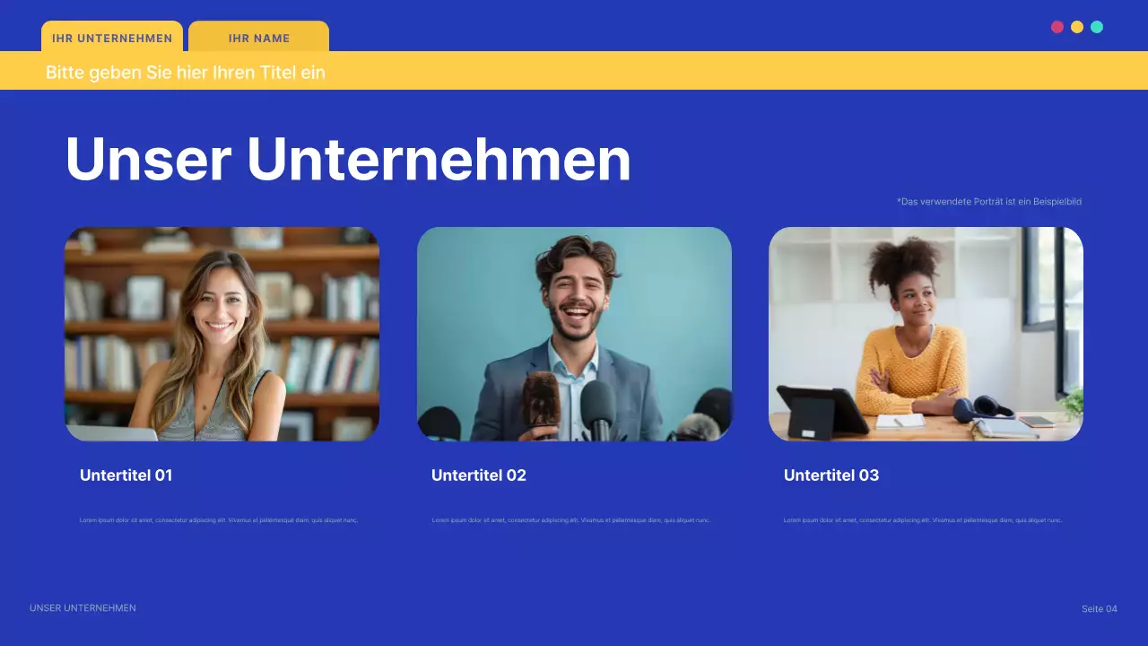 blaues modernes IT-Präsentationsdokument