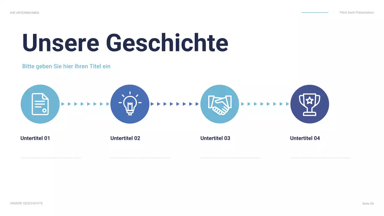 blauer moderner Business-Pitch