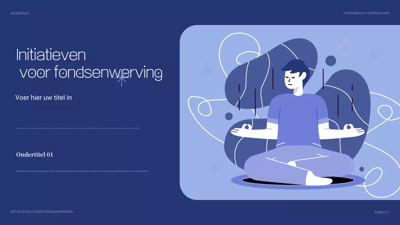 blauwe moderne liefdadigheidspresentatie