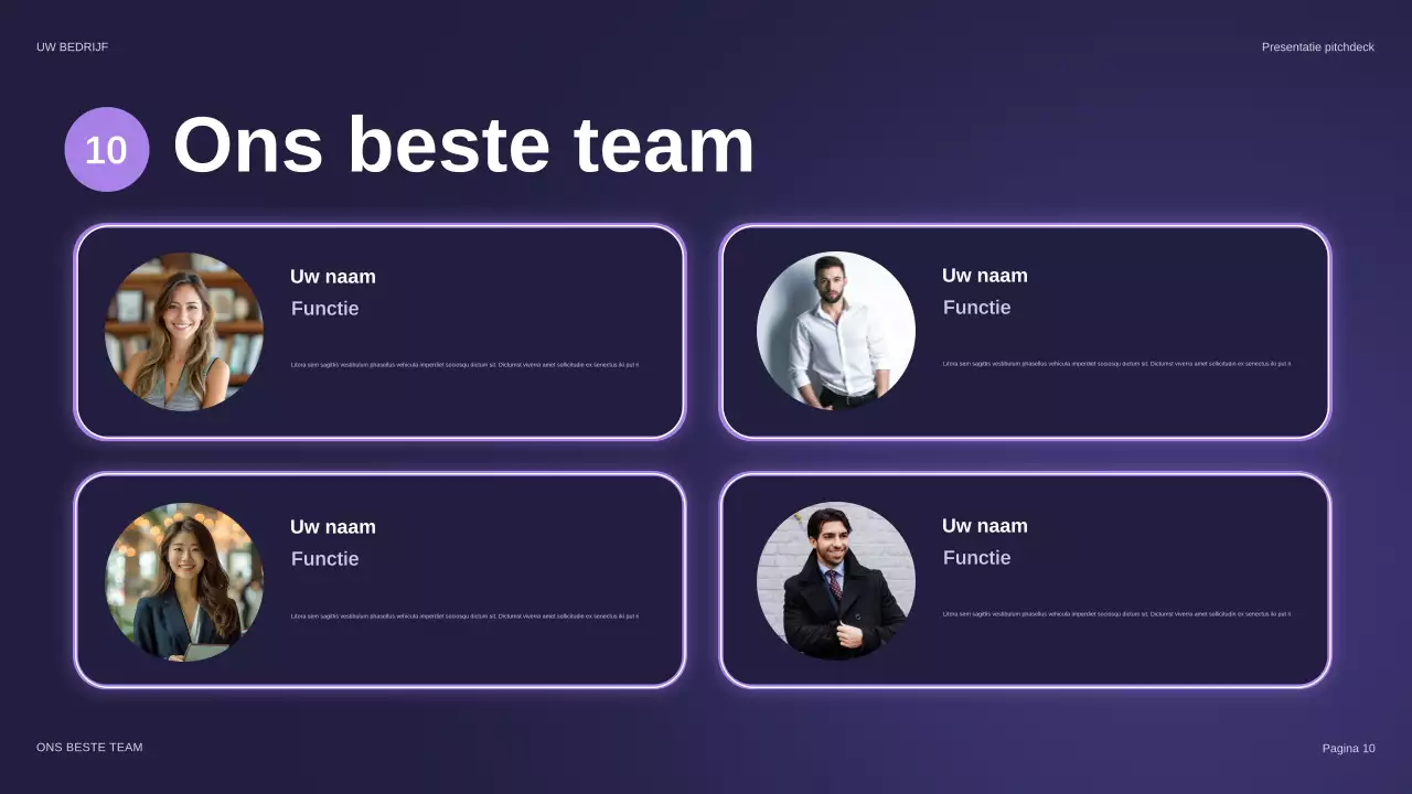 paarse futuristische beveiligingspresentatie