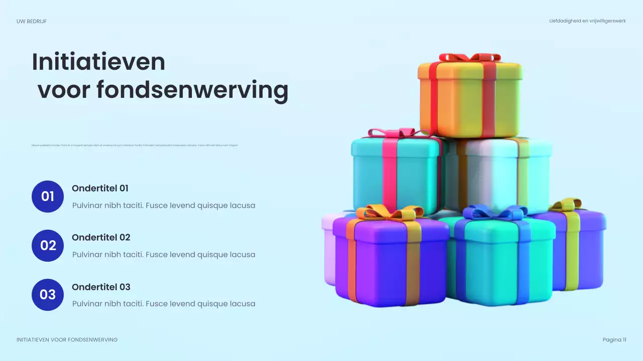 blauw modern fondsenwervingsdocument