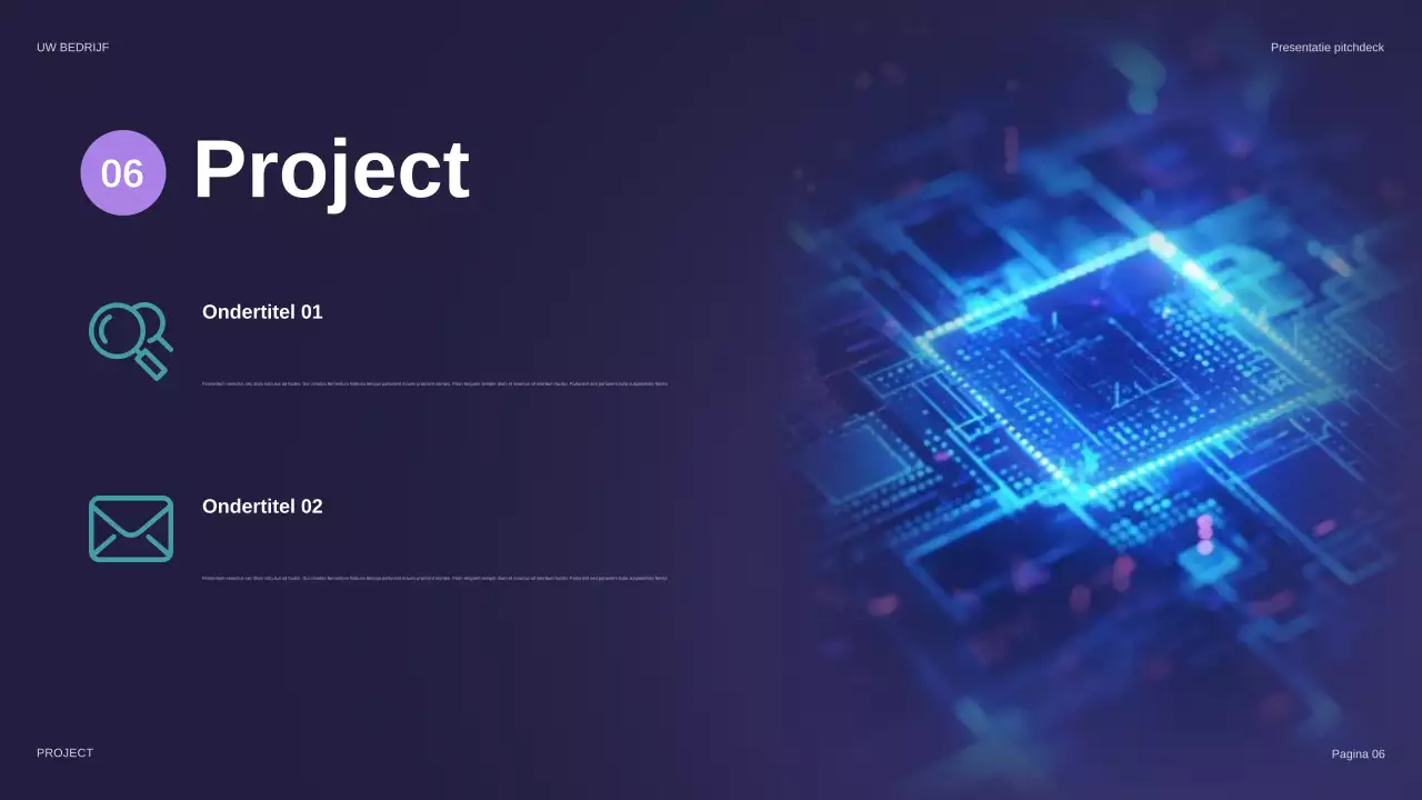 paarse futuristische beveiligingspresentatie