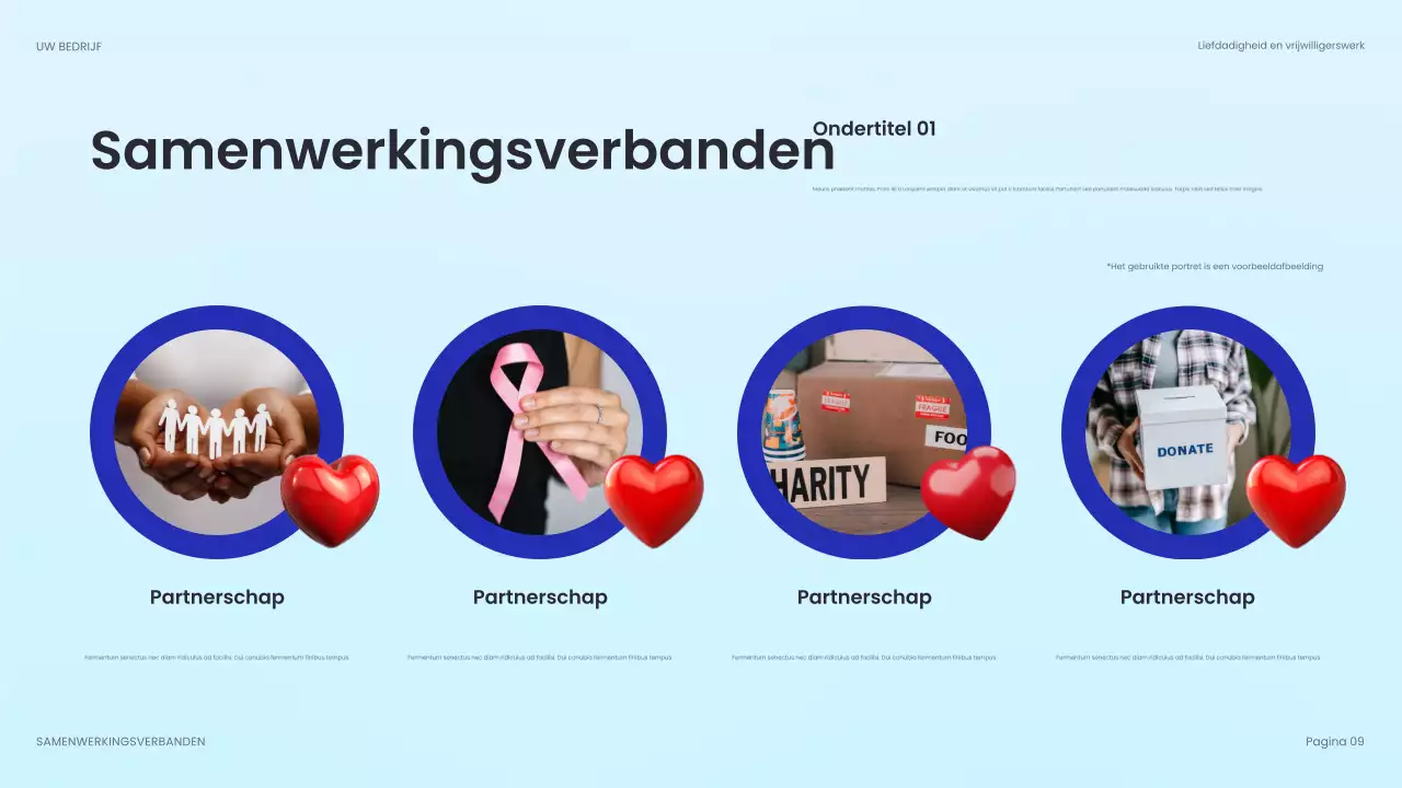 blauw modern fondsenwervingsdocument