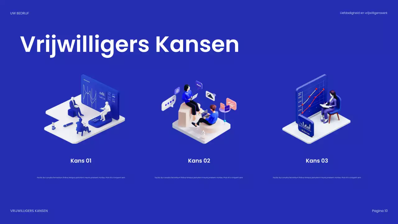 blauw modern fondsenwervingsdocument