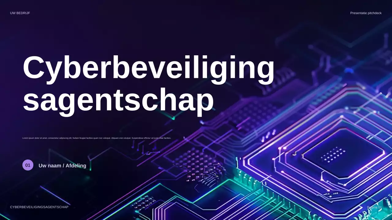 paarse futuristische beveiligingspresentatie