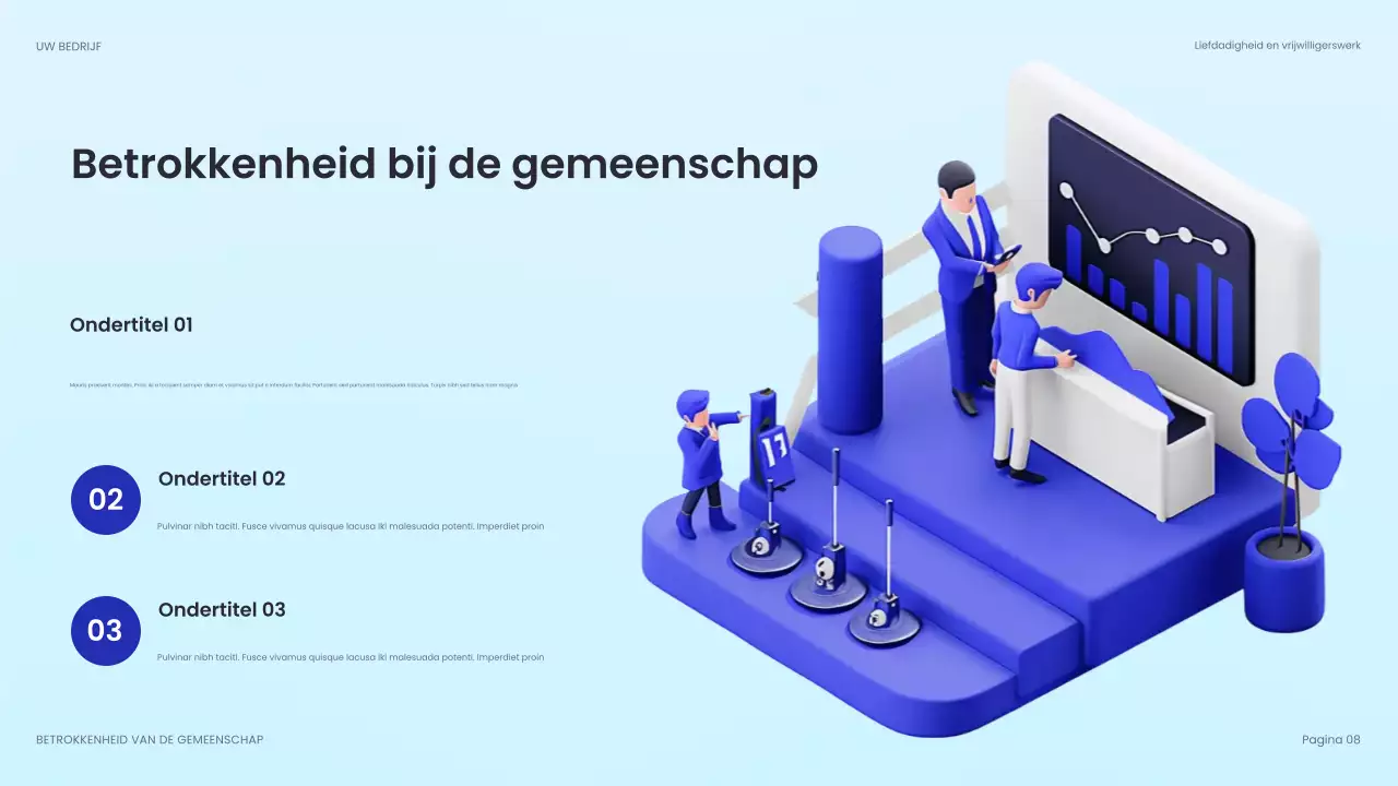 blauw modern fondsenwervingsdocument