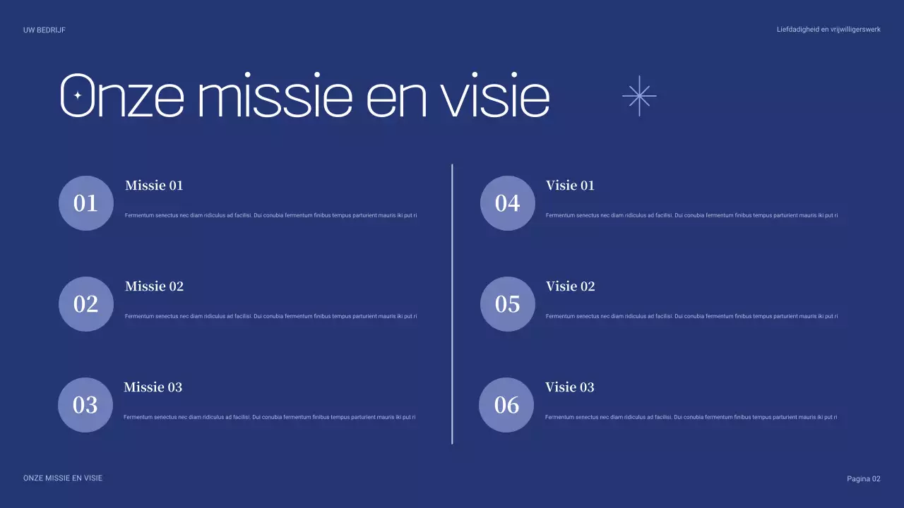 blauwe moderne liefdadigheidspresentatie