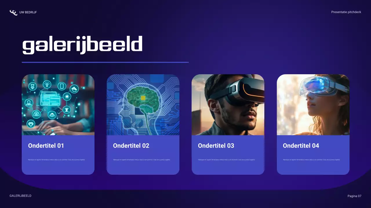 blauwe cyberbeveiligingspresentatie