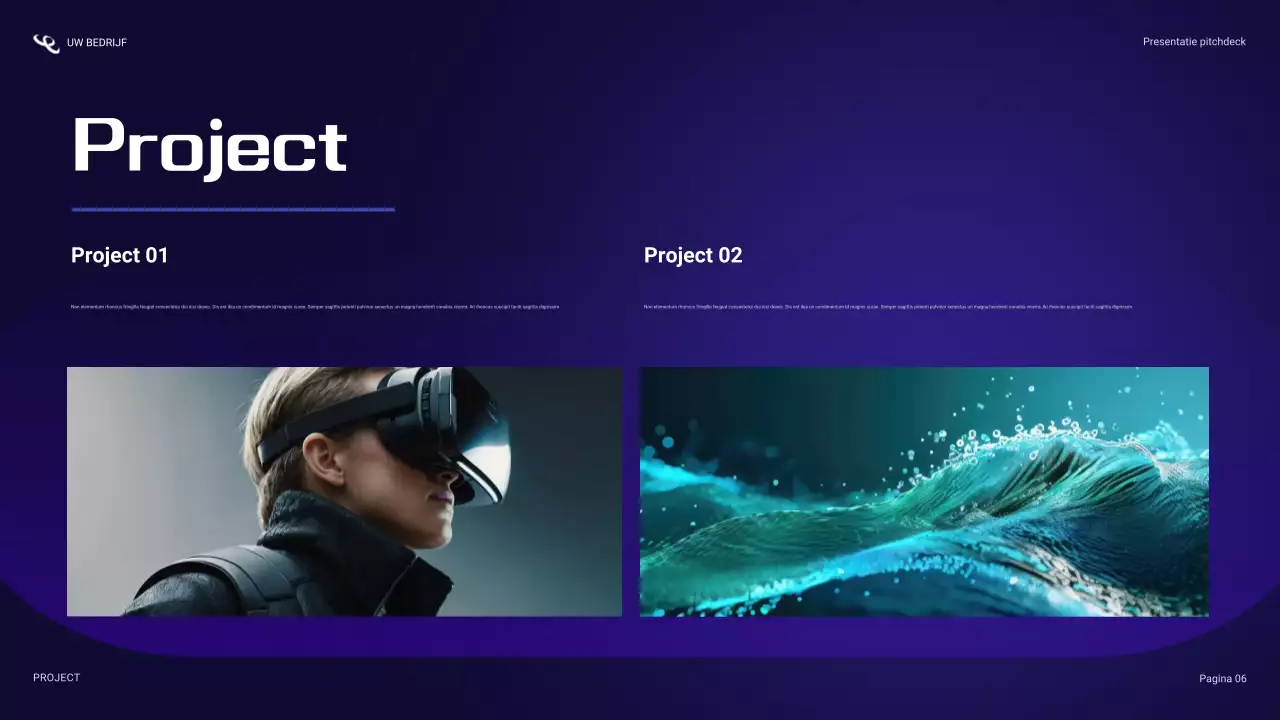 blauwe cyberbeveiligingspresentatie