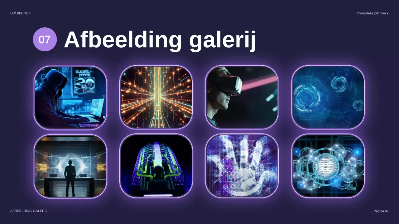 paarse futuristische beveiligingspresentatie