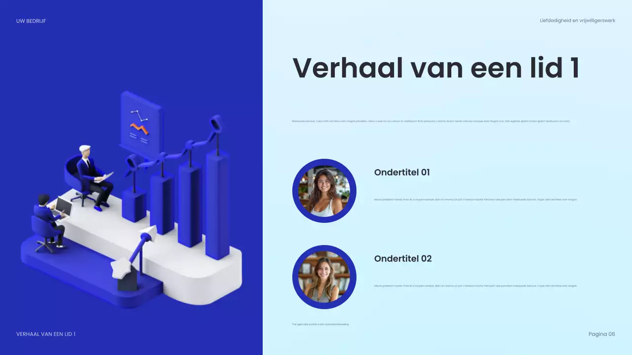 blauw modern fondsenwervingsdocument