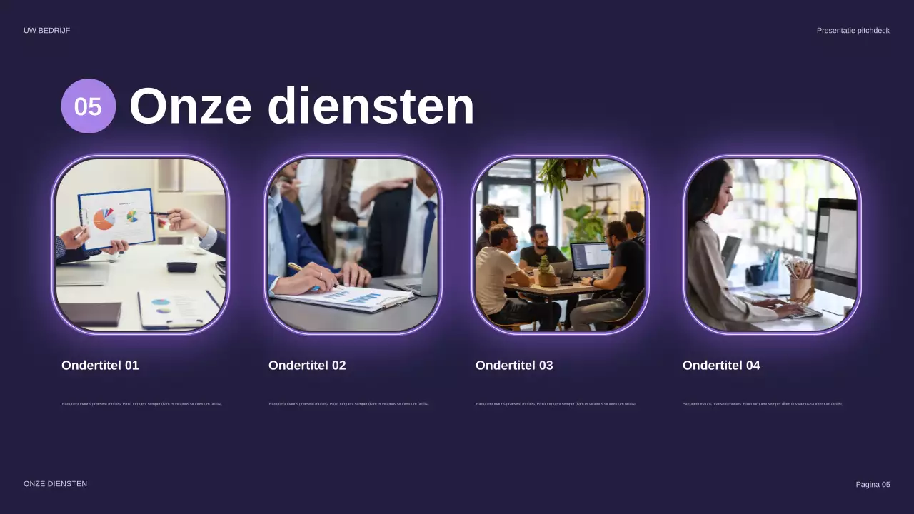 paarse futuristische beveiligingspresentatie