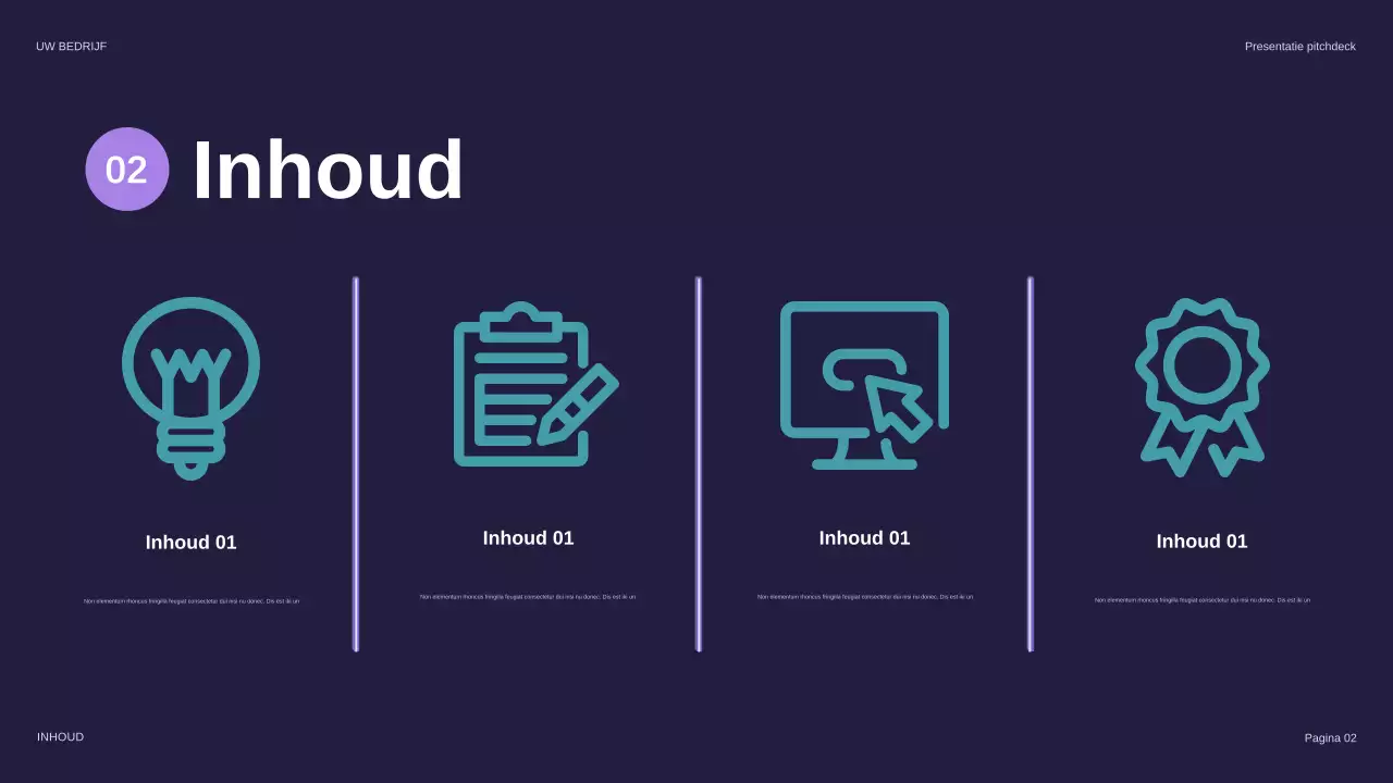 paarse futuristische beveiligingspresentatie