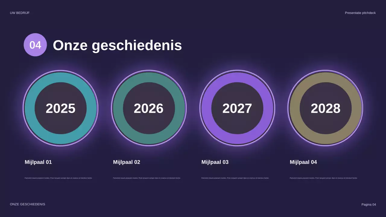 paarse futuristische beveiligingspresentatie