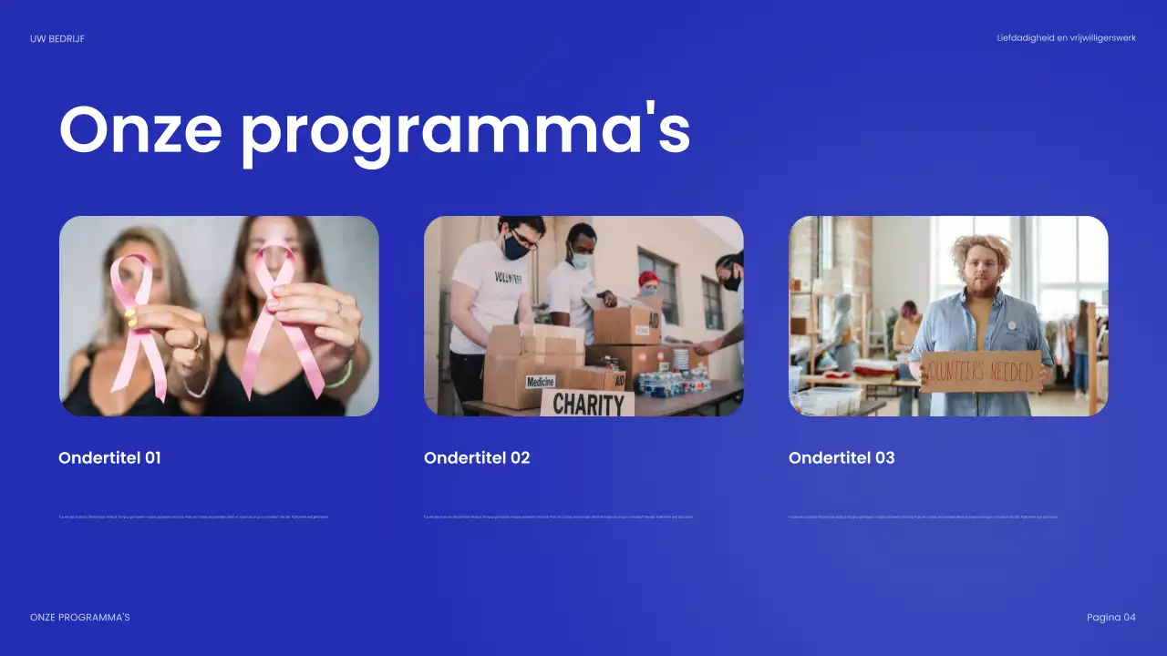 blauw modern fondsenwervingsdocument