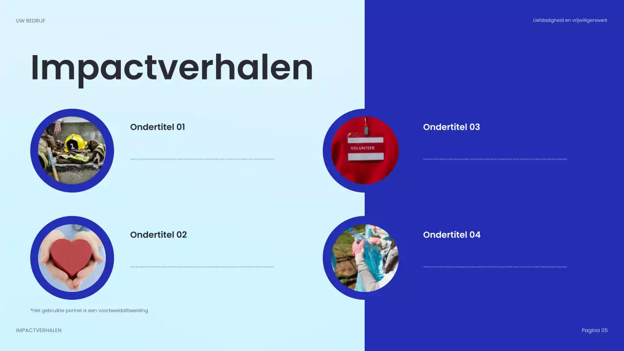 blauw modern fondsenwervingsdocument