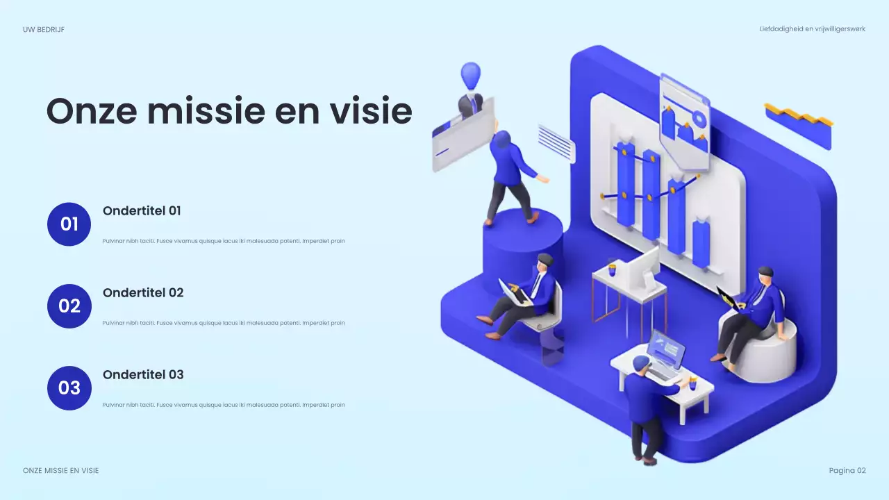 blauw modern fondsenwervingsdocument