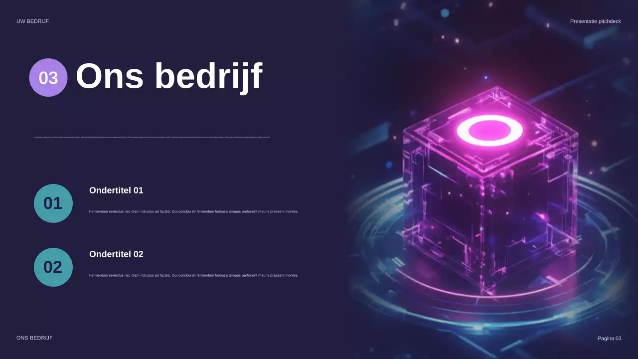 paarse futuristische beveiligingspresentatie