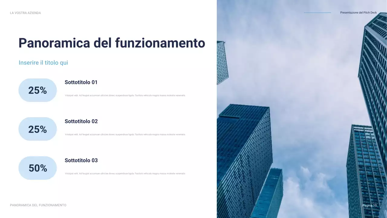 pitch aziendale moderno blu