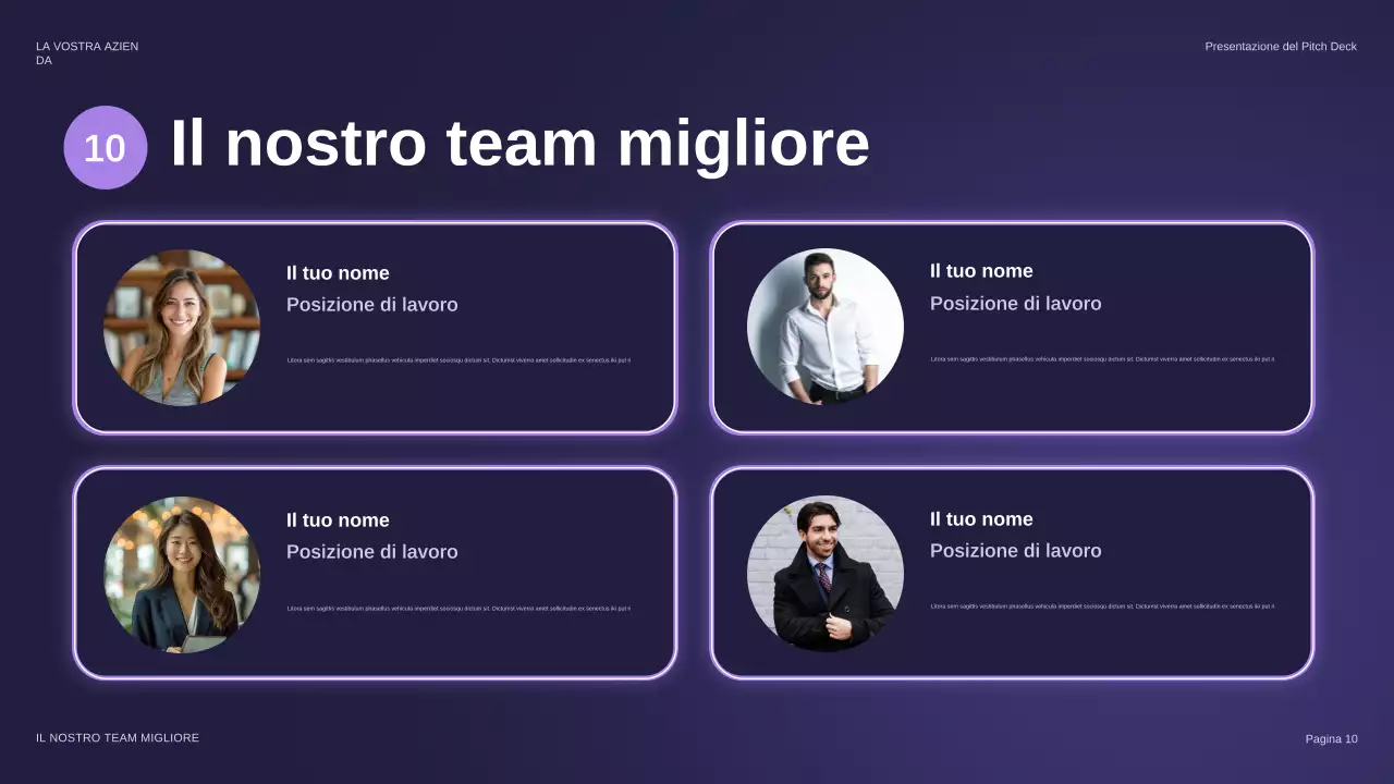 presentazione di sicurezza futuristica viola