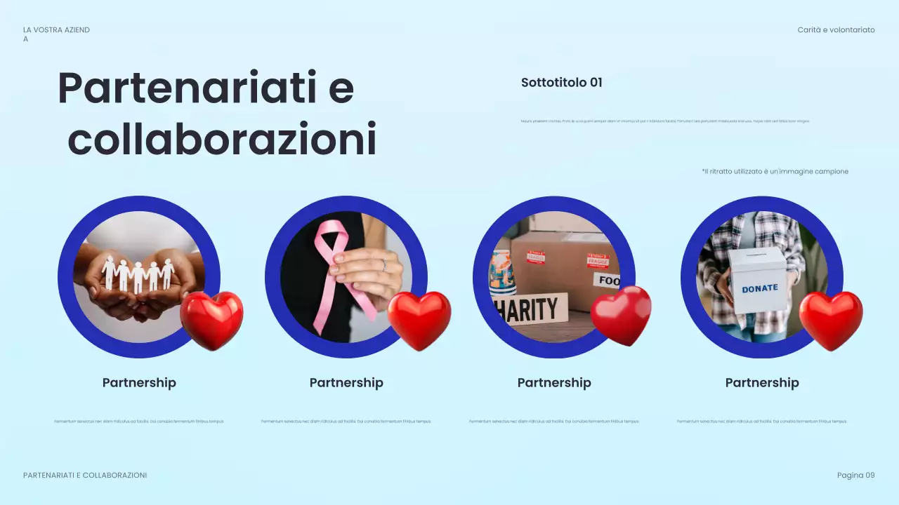 documento di raccolta fondi moderno blu