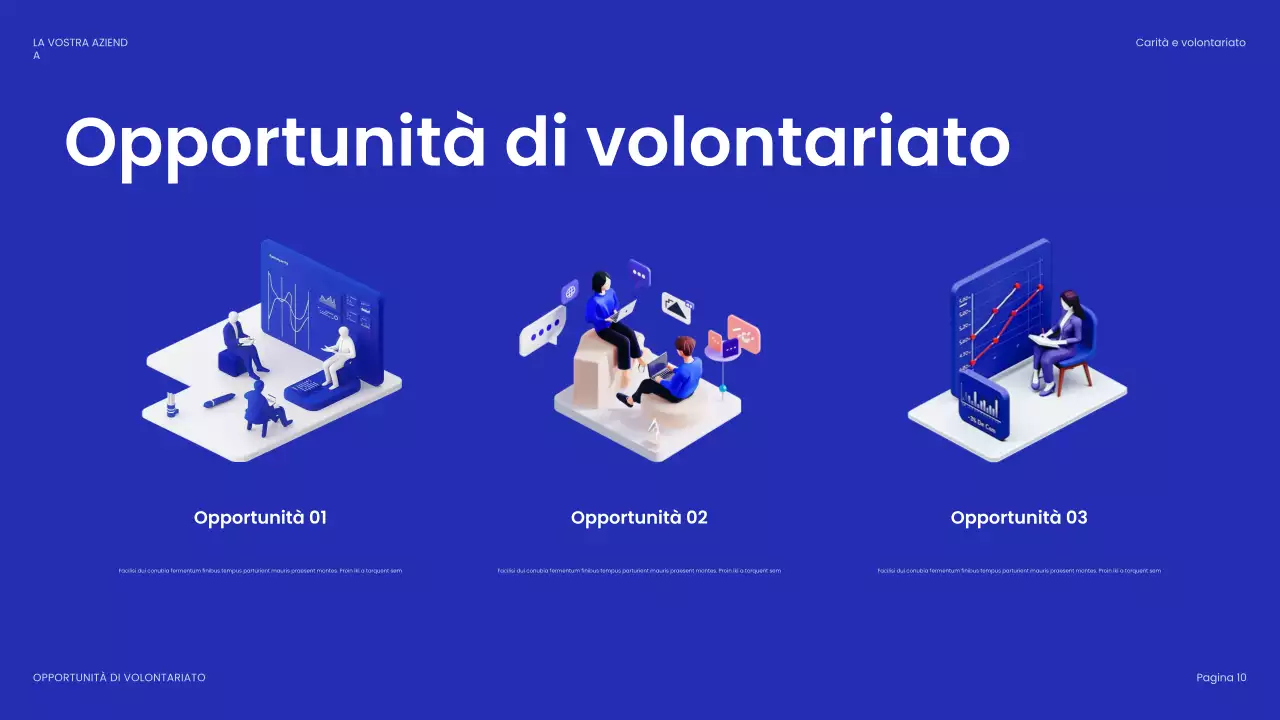 documento di raccolta fondi moderno blu