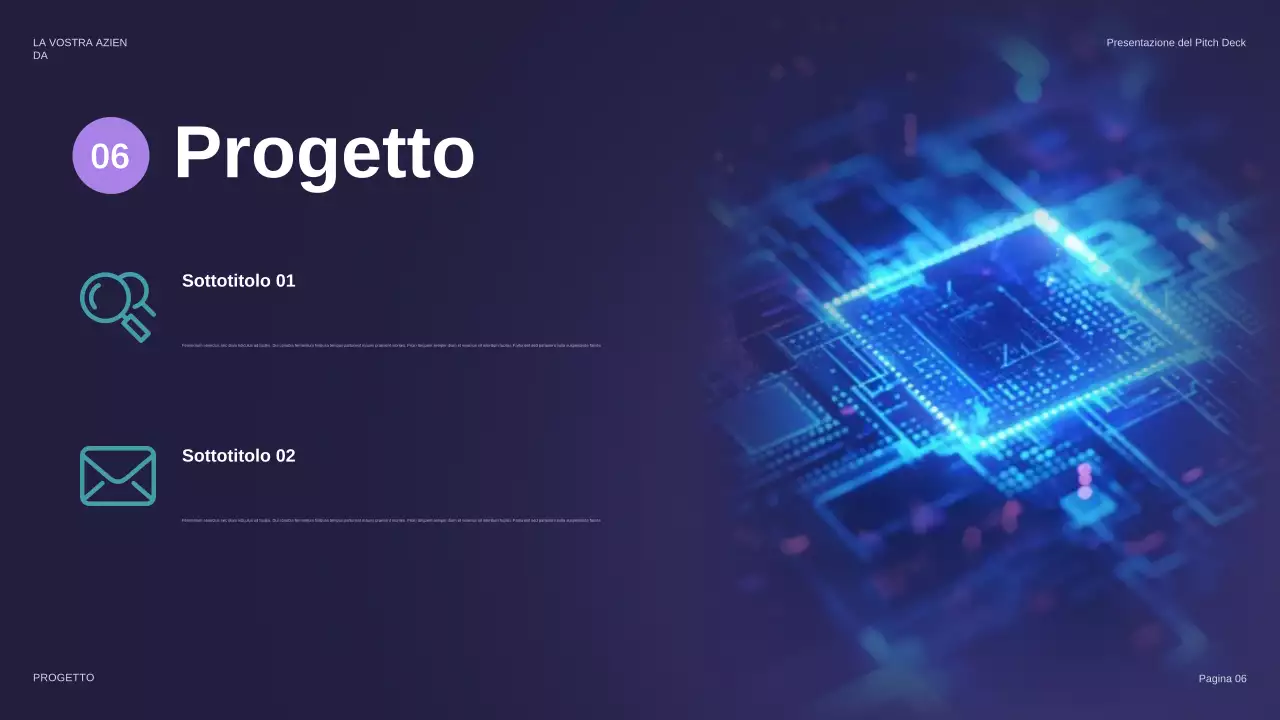 presentazione di sicurezza futuristica viola