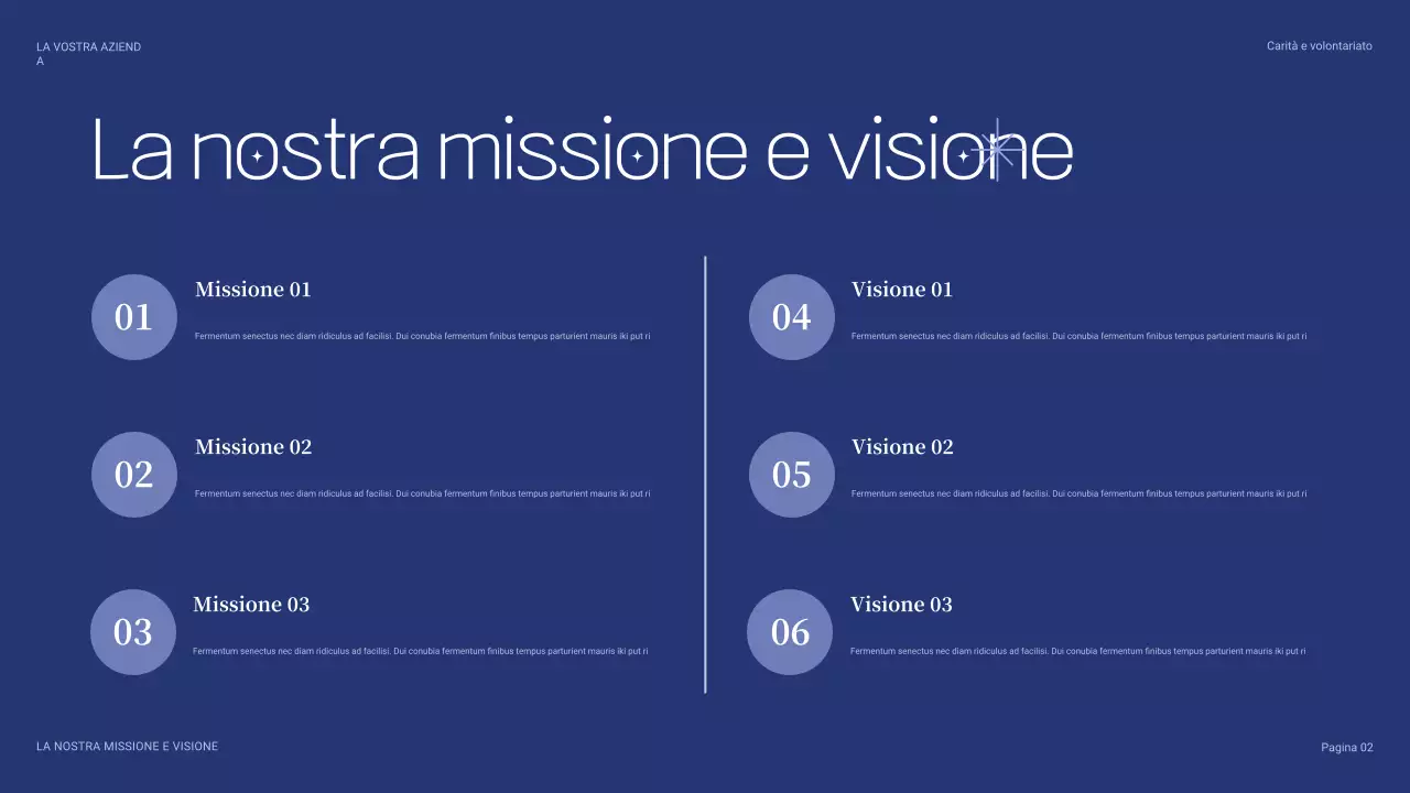 presentazione di beneficenza moderna blu