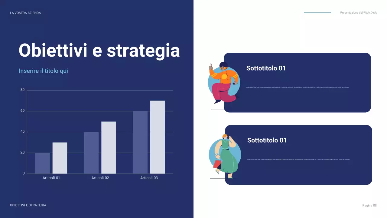 pitch aziendale moderno blu
