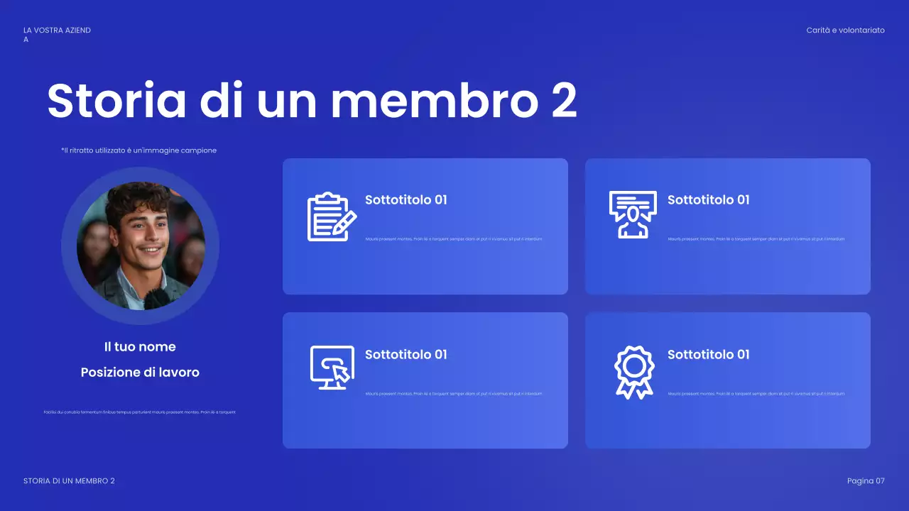 documento di raccolta fondi moderno blu
